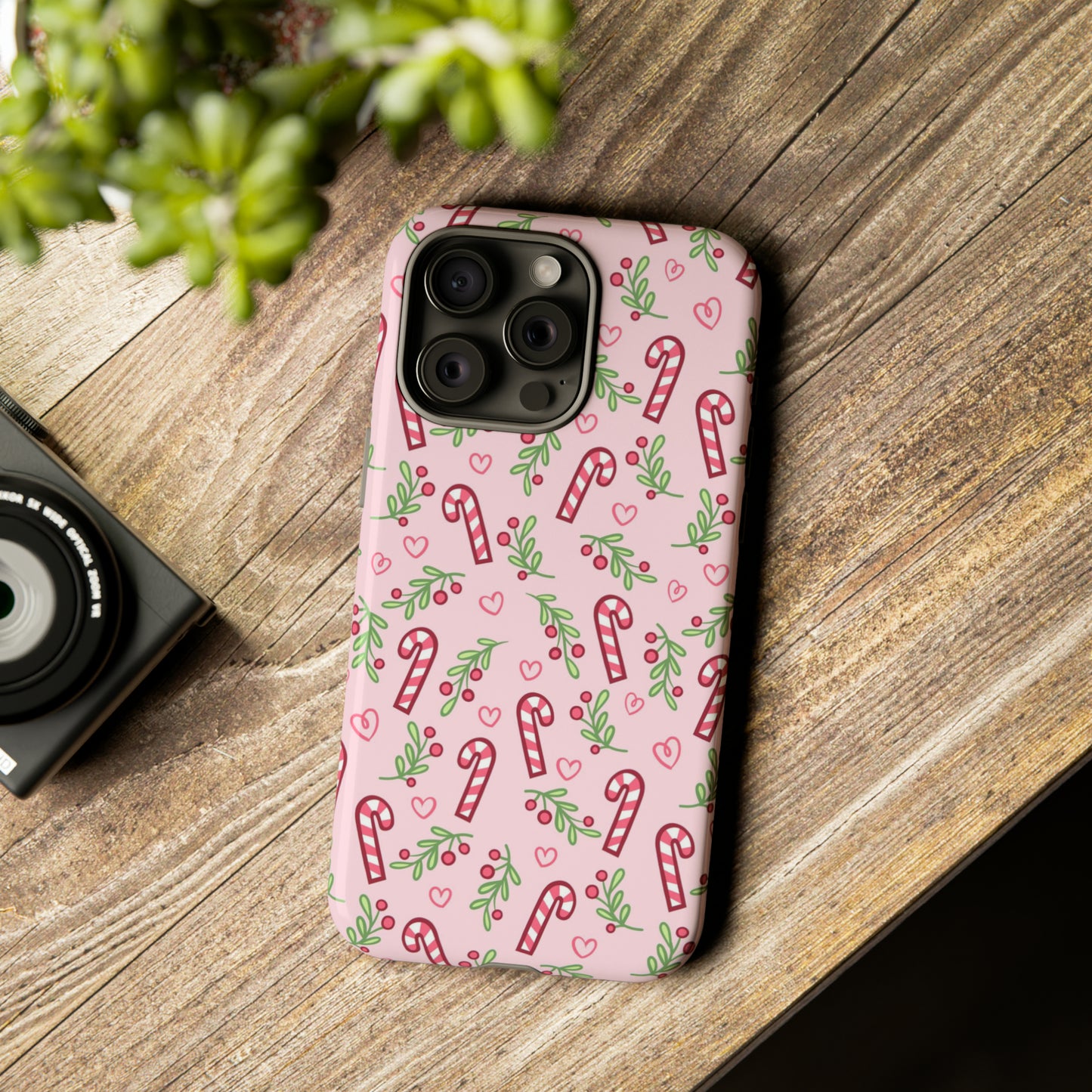 Pink Candycane Christmas - iPhone Case