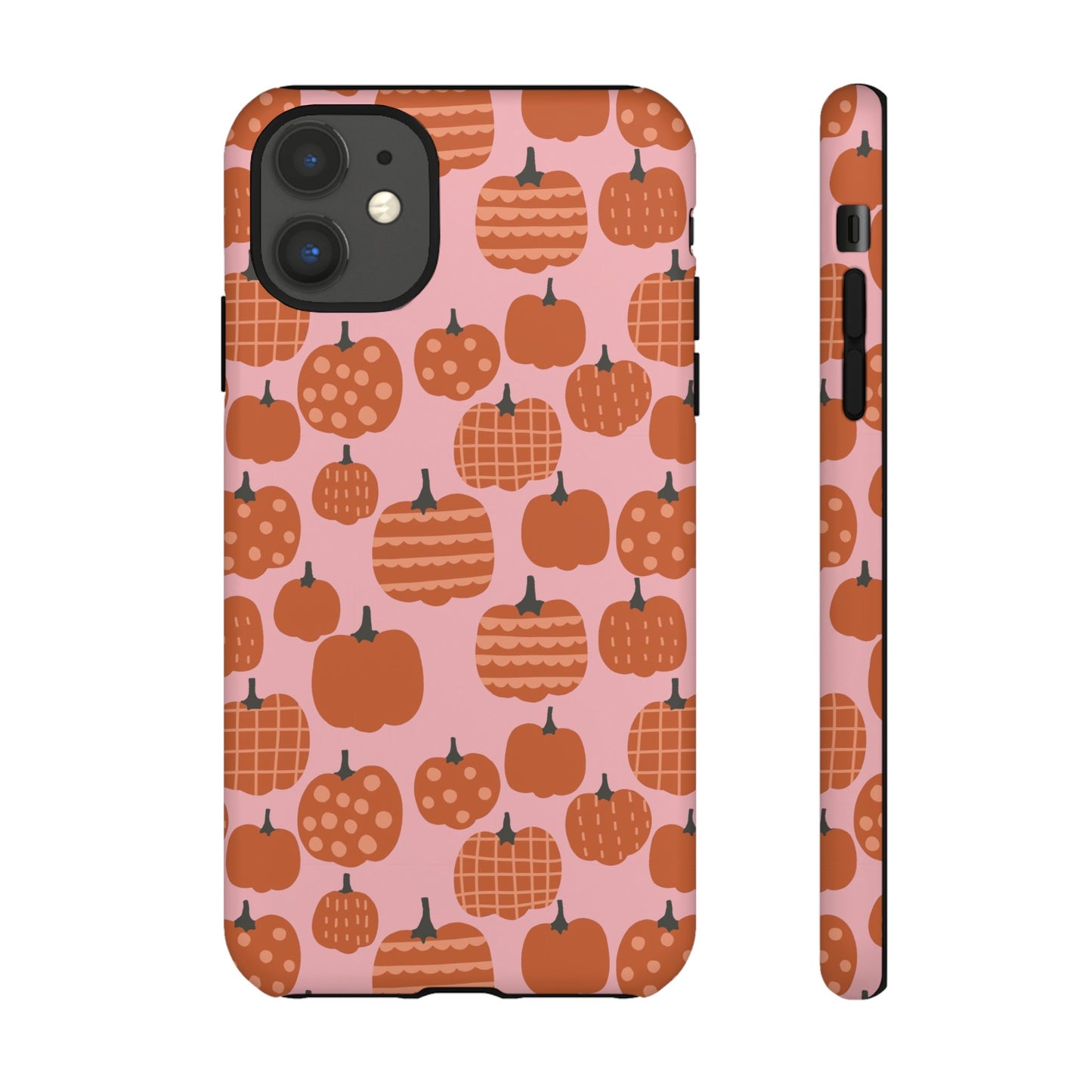 Fall Pumpkins with Pink Background - iPhone Case