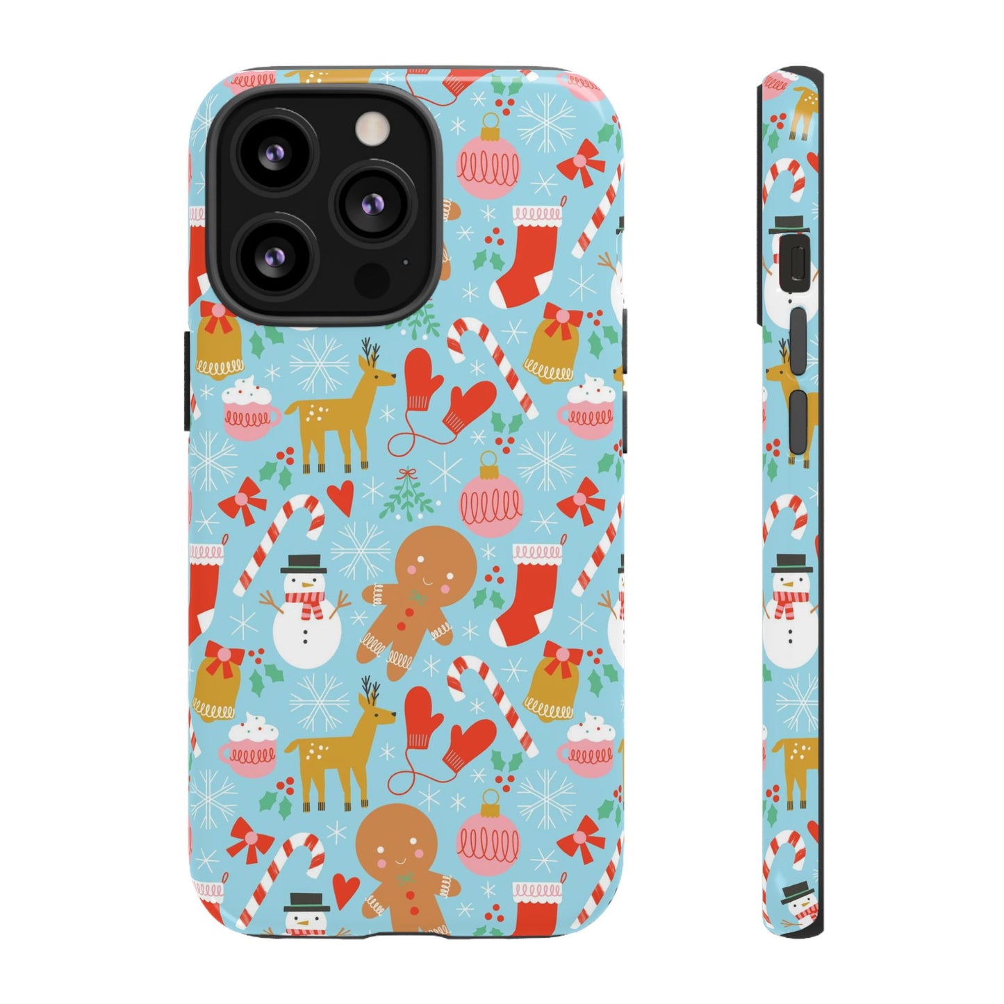 Christmas Characters Blue - iPhone Case