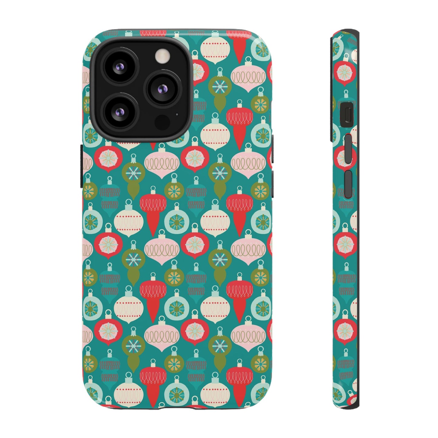 Christmas Ornaments - Green - iPhone Case