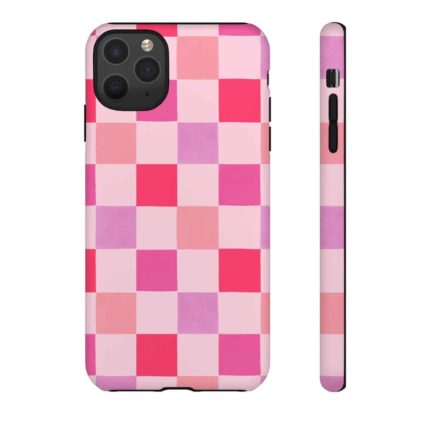 Pink Check Pattern iPhone Case