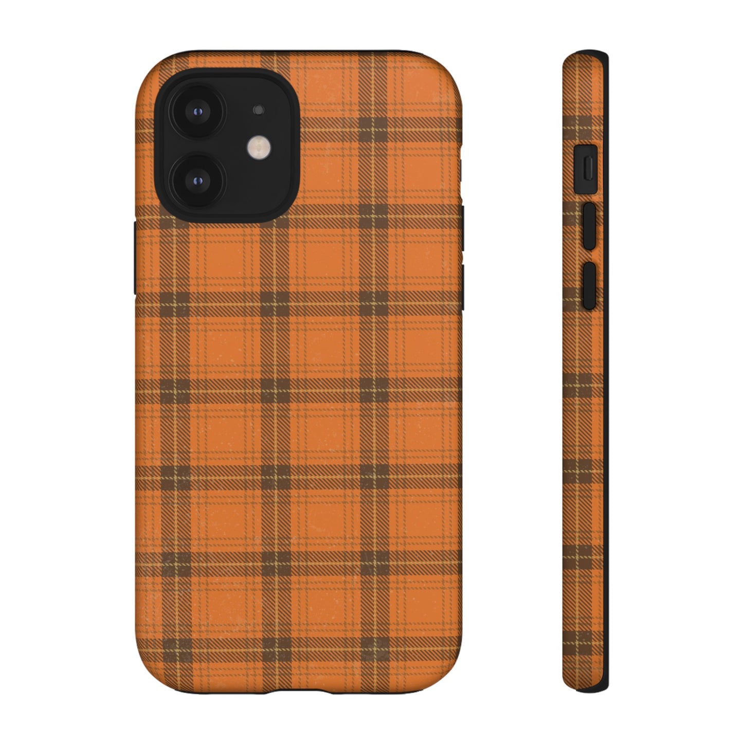 Autumn Orange Plaid - iPhone Case