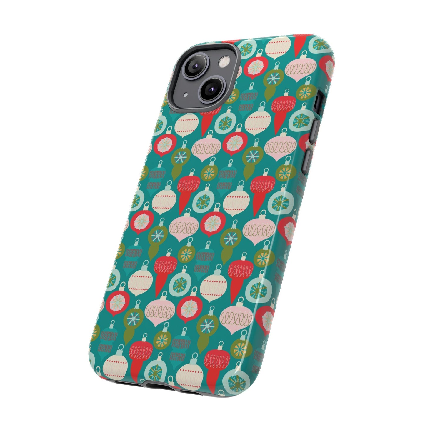 Christmas Ornaments - Green - iPhone Case