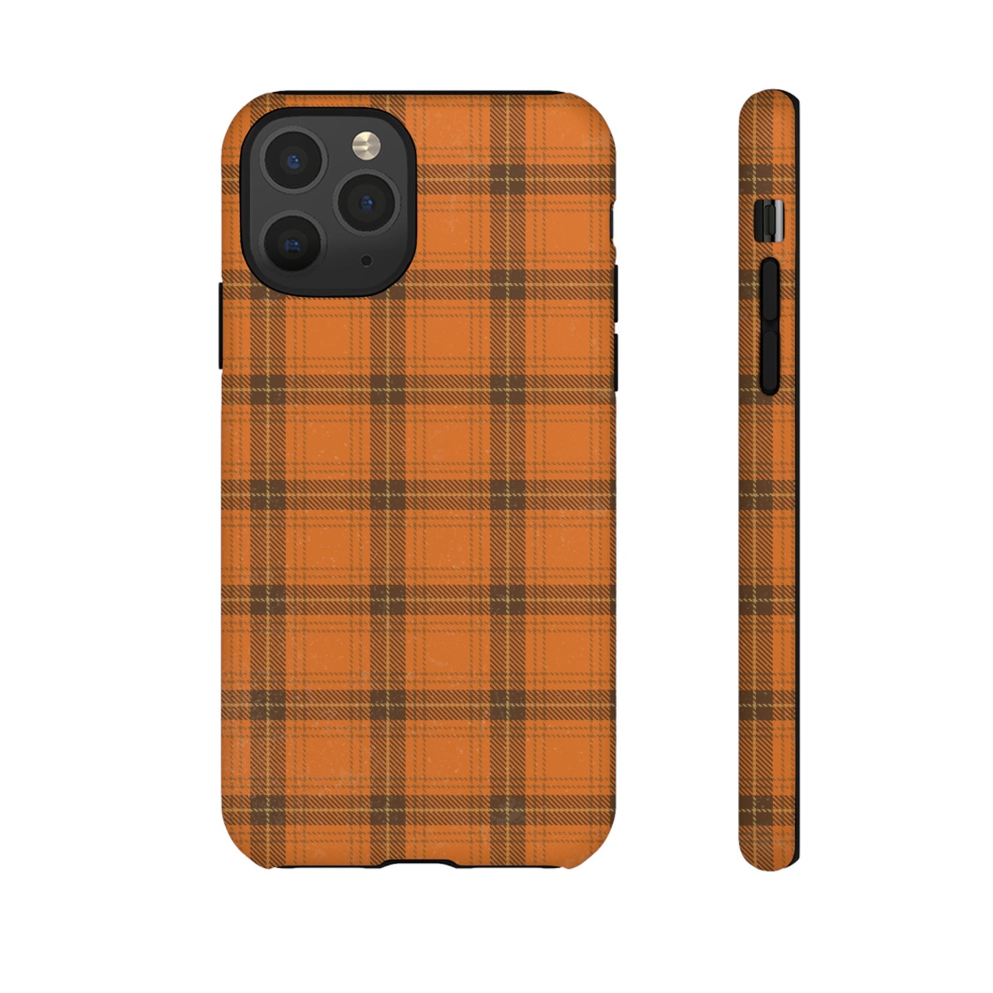 Autumn Orange Plaid - iPhone Case