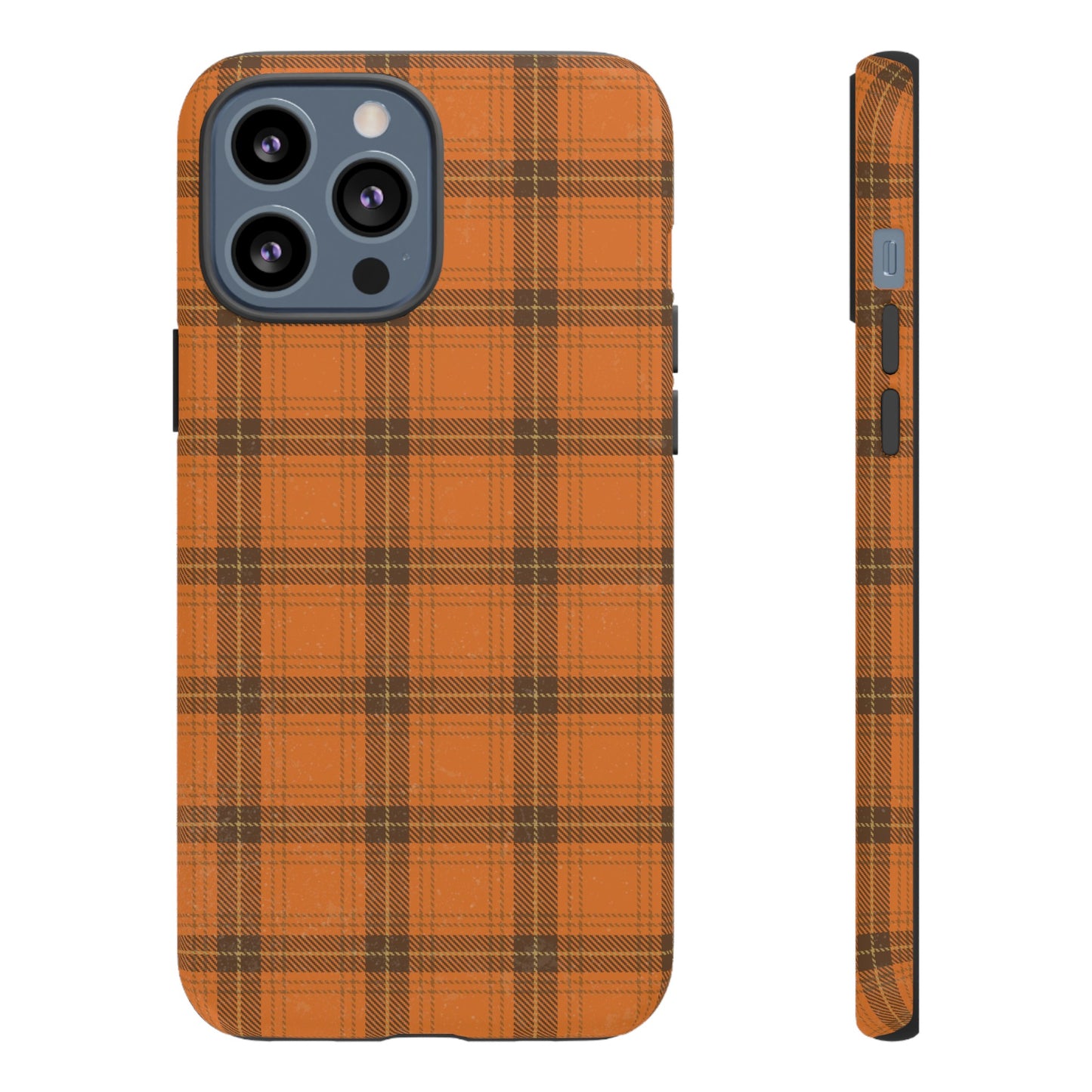 Autumn Orange Plaid - iPhone Case