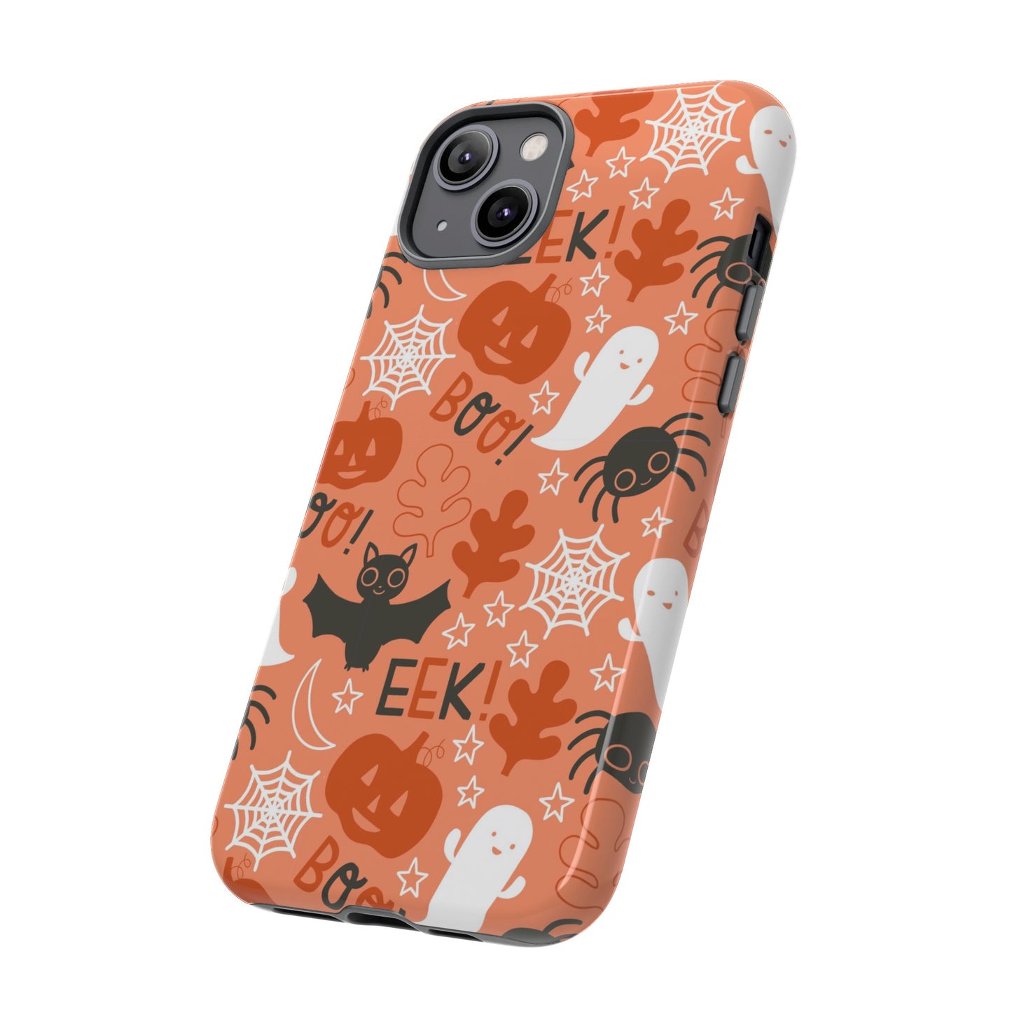 Halloween Doodles - Orange - iPhone Case