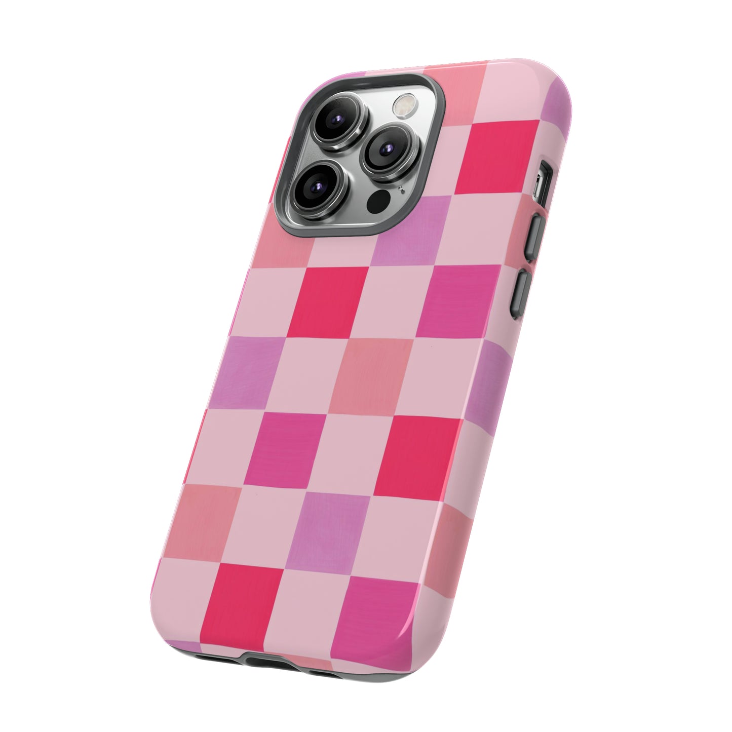 Pink Check Pattern iPhone Case