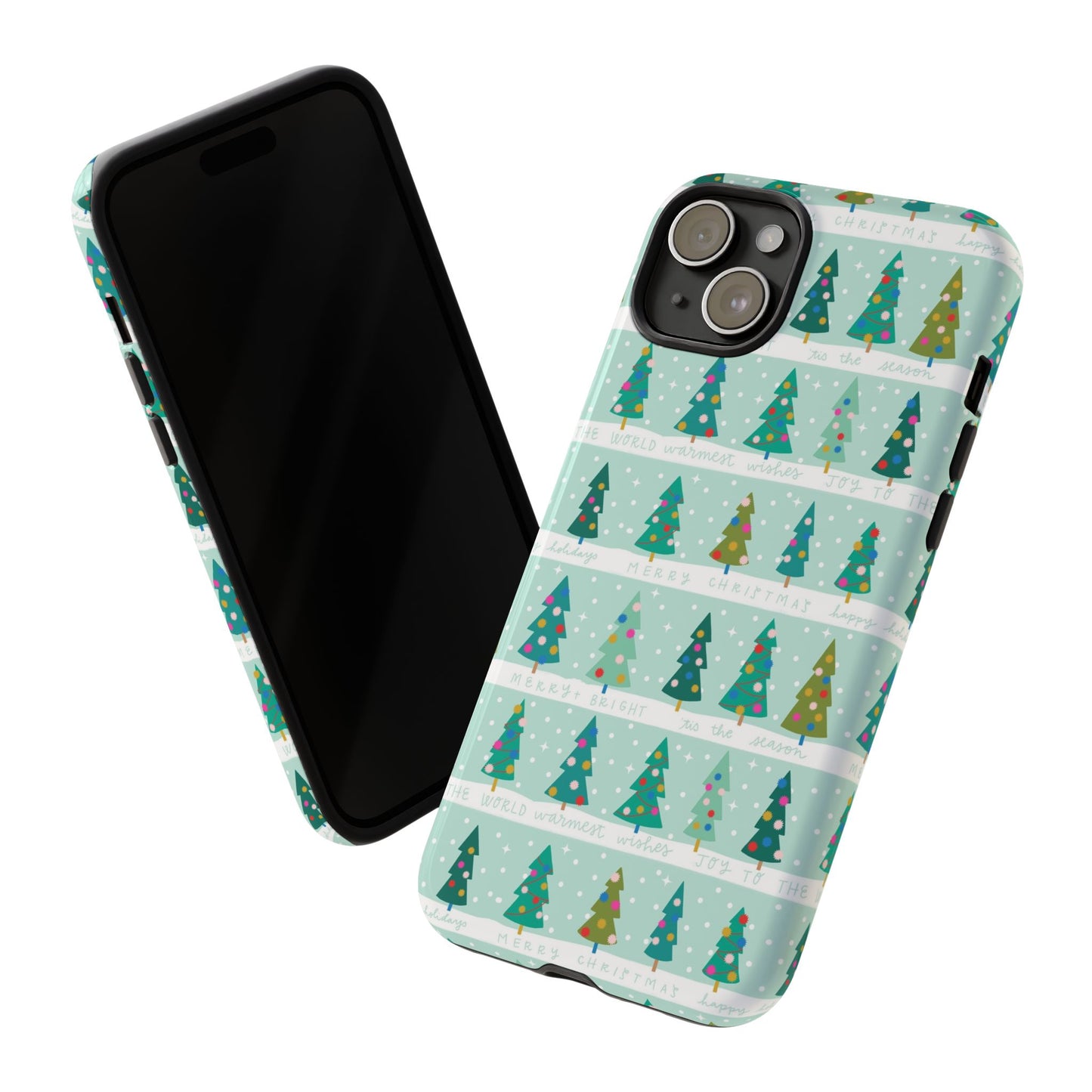 Christmas Trees Row - iPhone Case