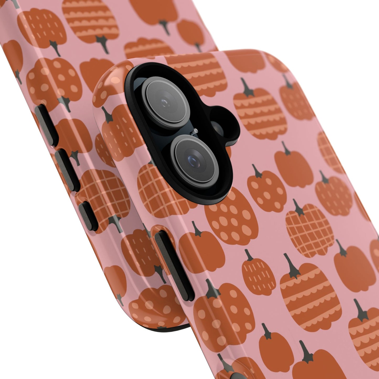 Fall Pumpkins with Pink Background - iPhone Case