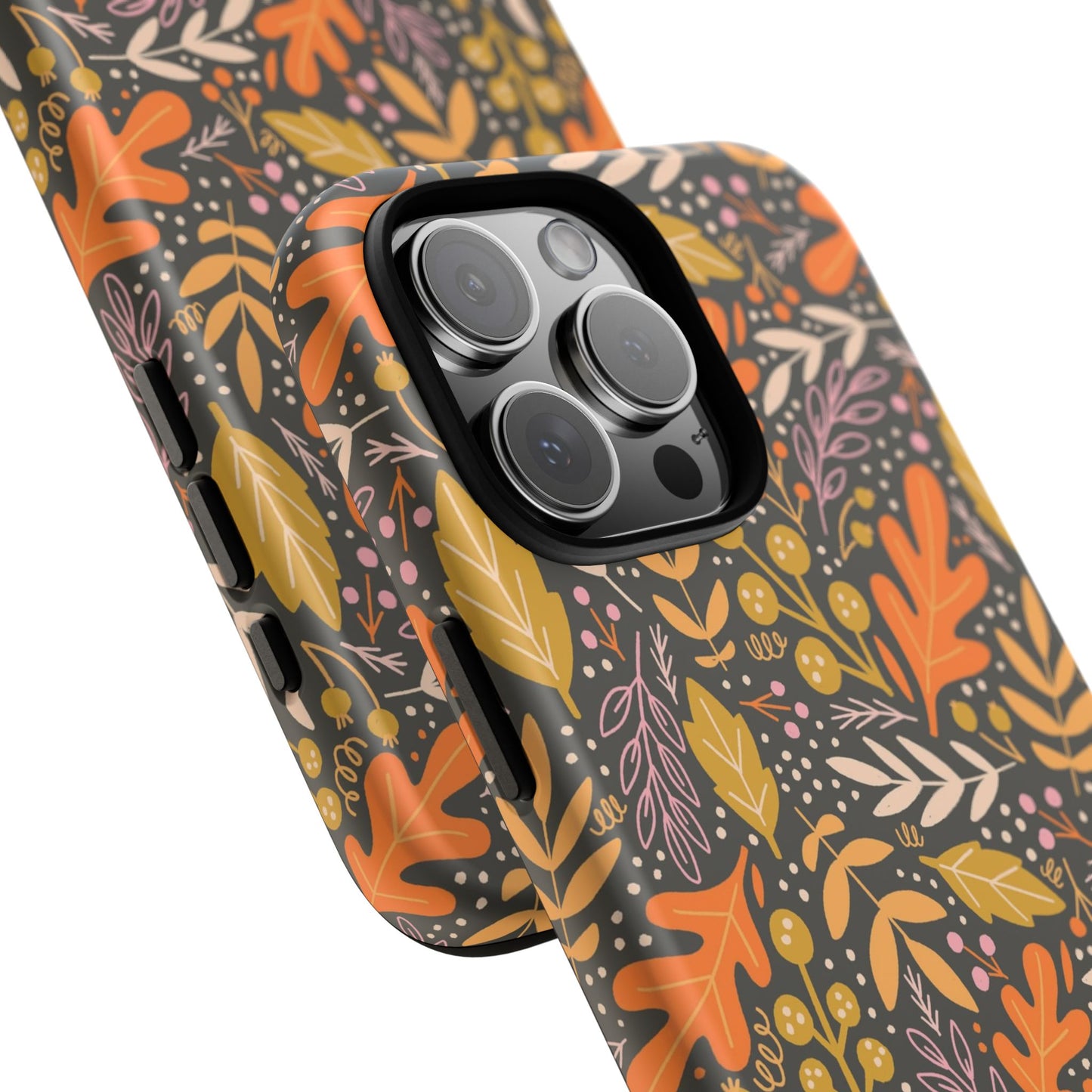 Dark Fall Foliage Leaves - iPhone Case