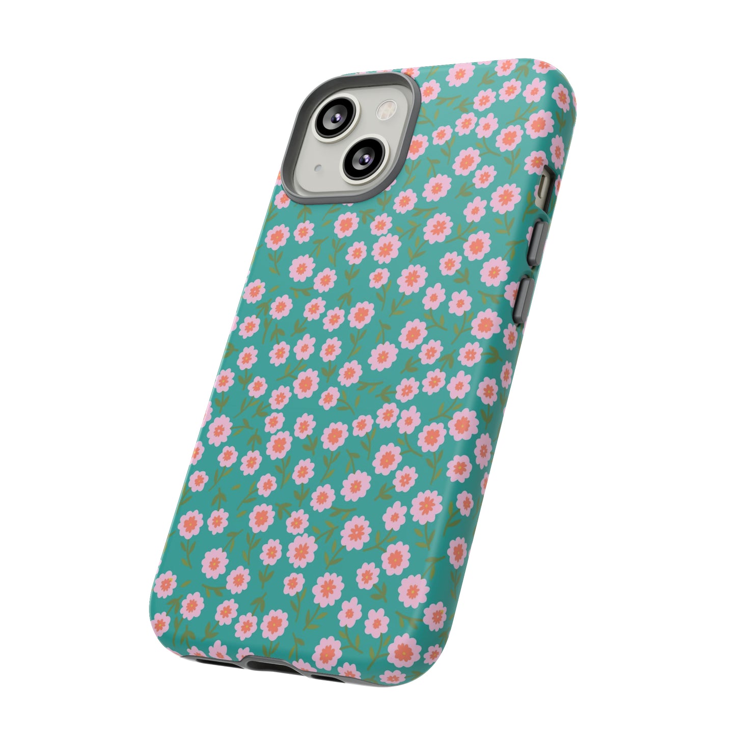 Spring Turquoise Florals - iPhone Case