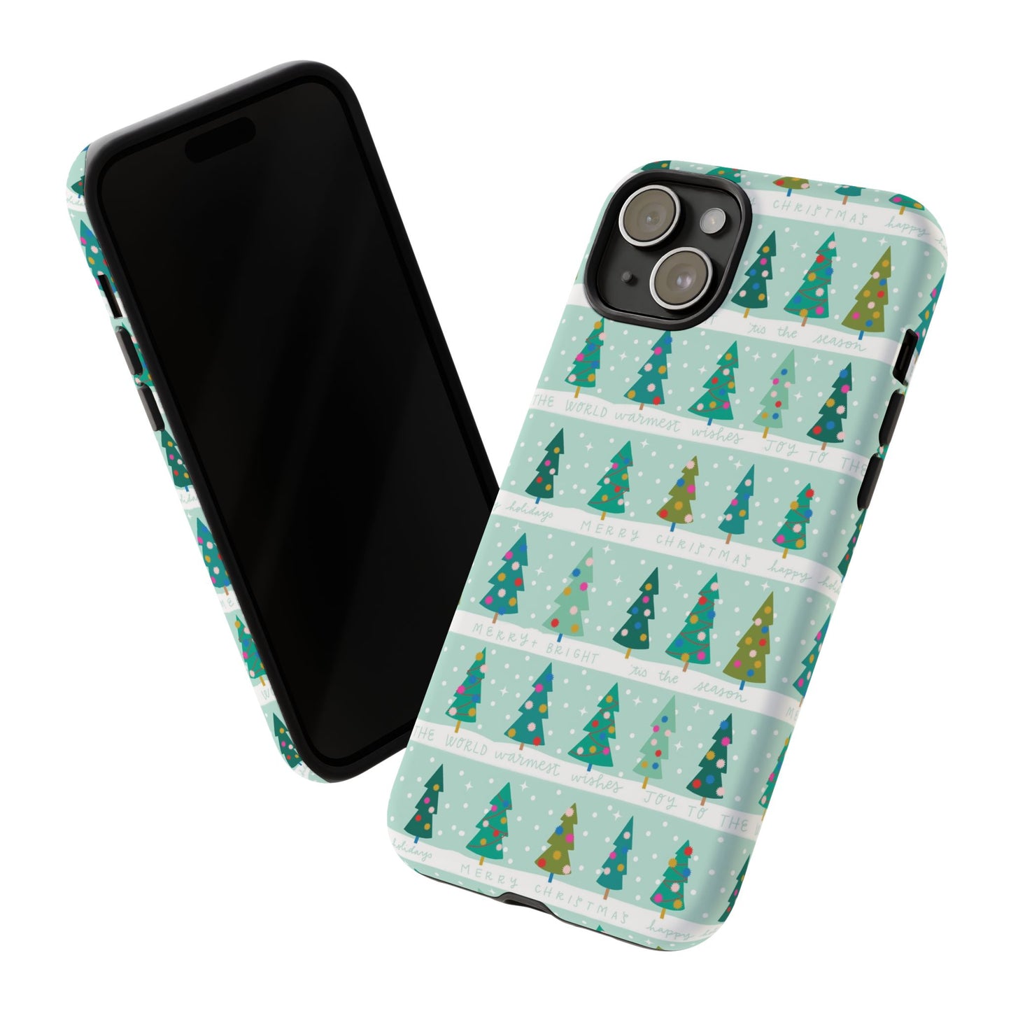 Christmas Trees Row - iPhone Case