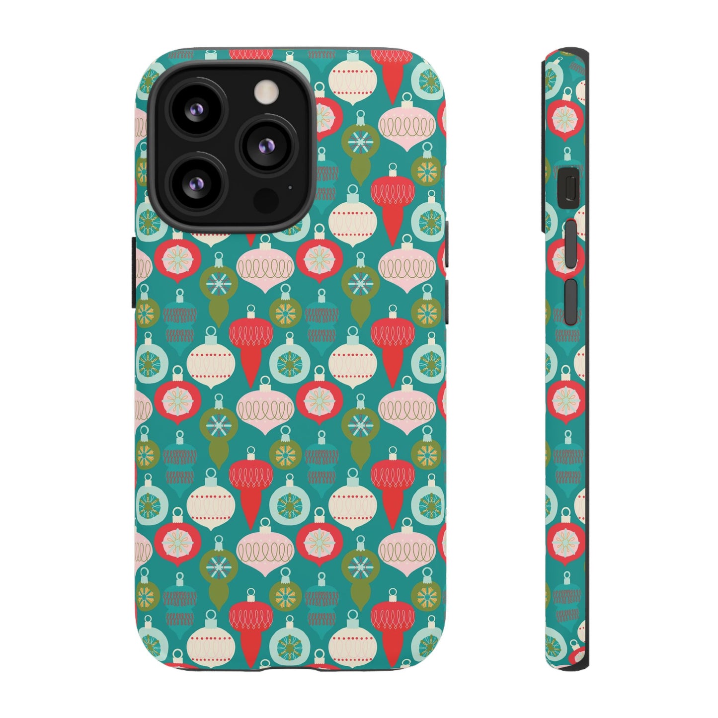 Christmas Ornaments - Green - iPhone Case