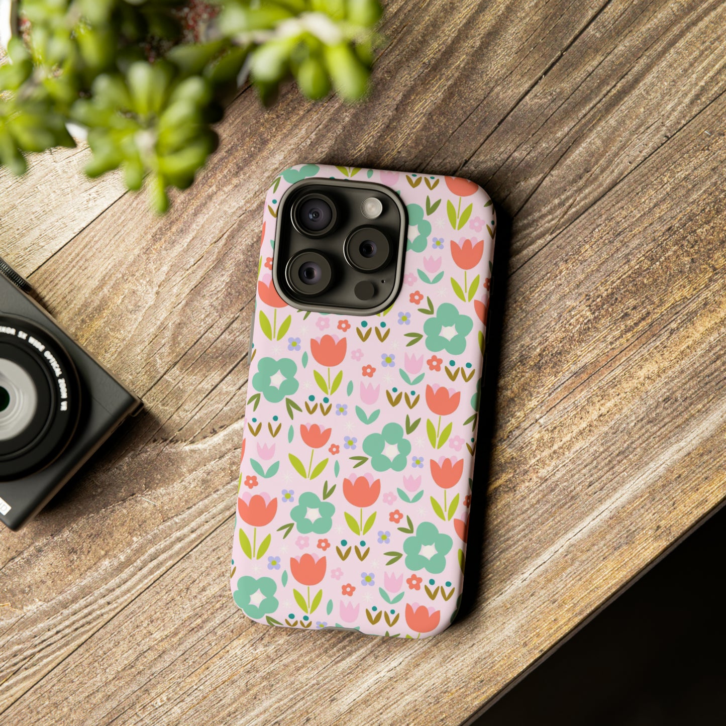 Mod Pink Flowers - iPhone Case