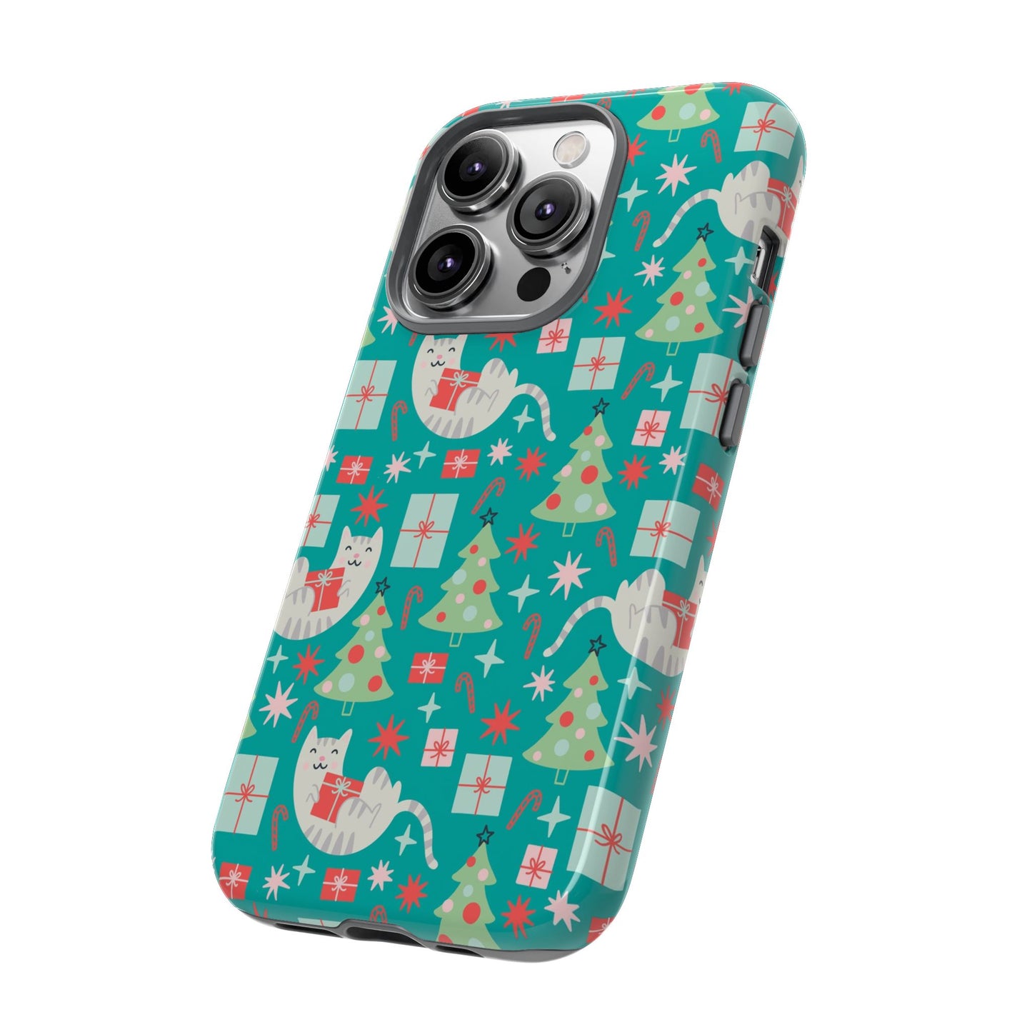 Cats With Christmas Gifts - iPhone Case