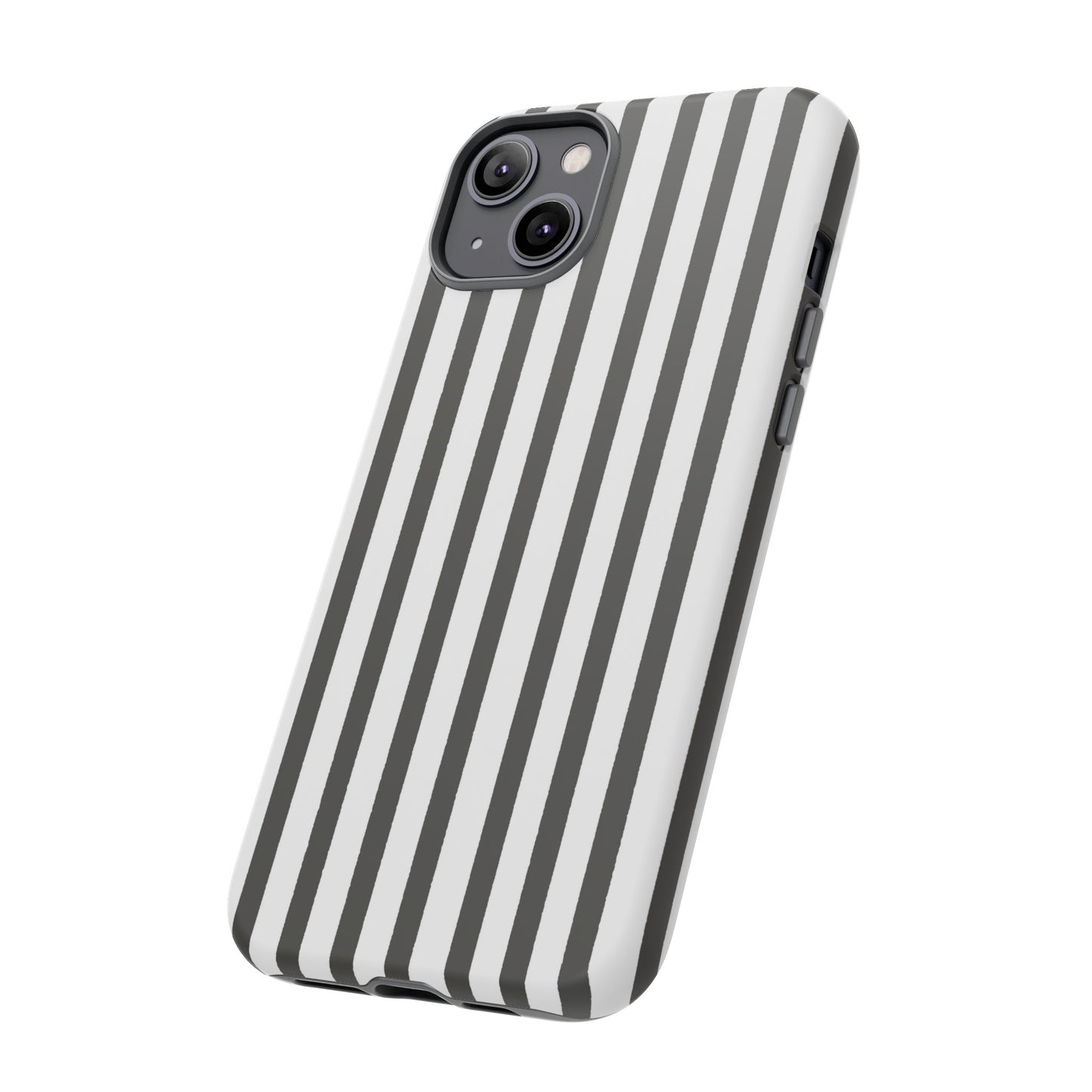 Halloween Black and White Vertical Stripes - iPhone Case