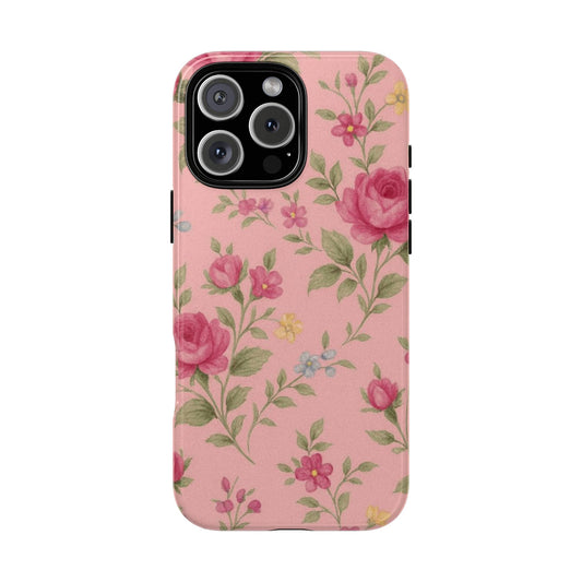 Pink Porcelain Vintage Florals - iPhone Case