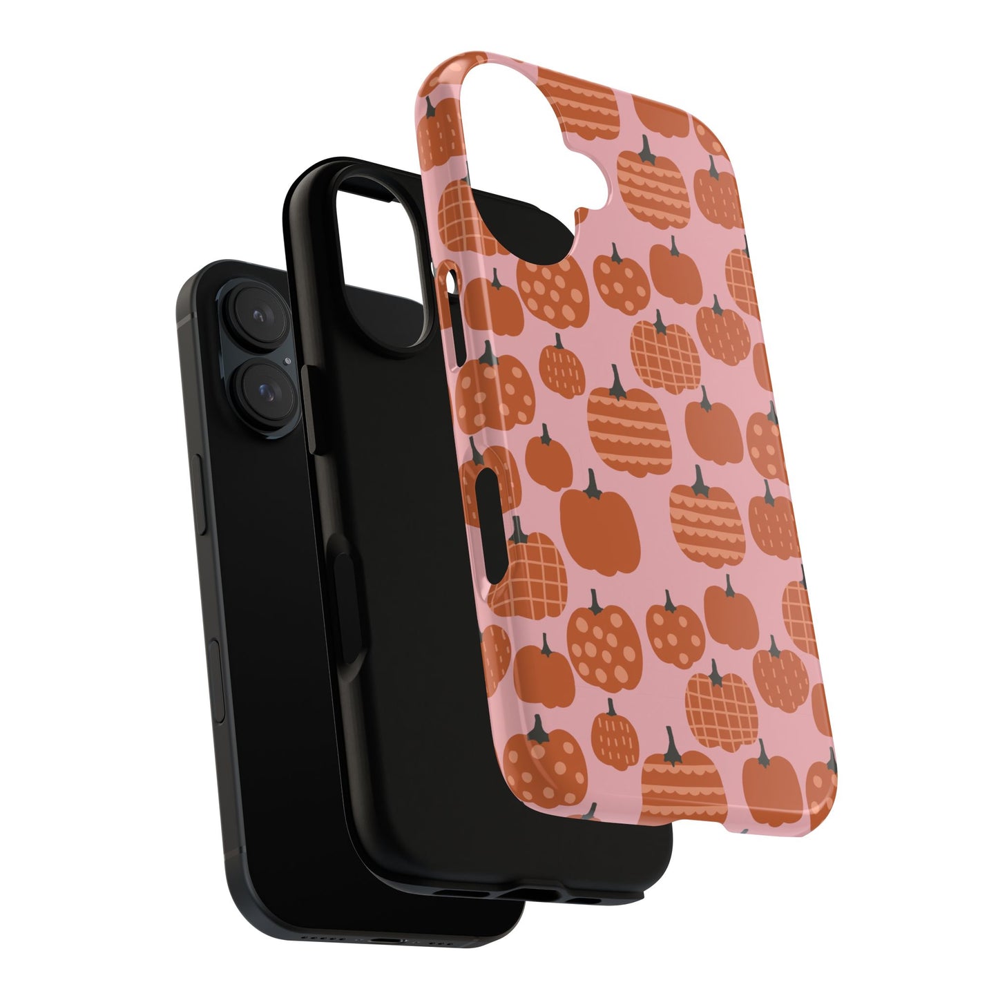 Fall Pumpkins with Pink Background - iPhone Case