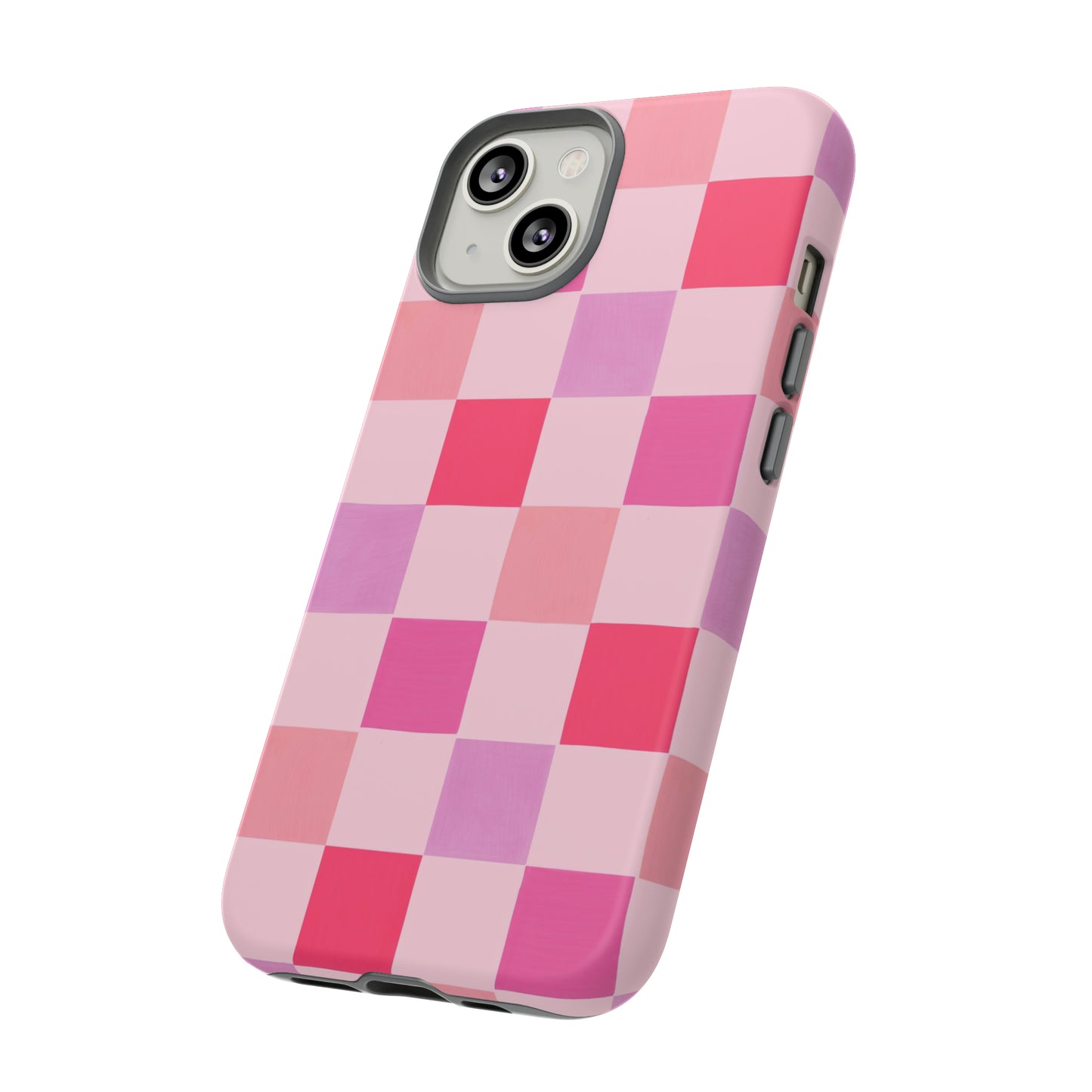 Pink Check Pattern iPhone Case