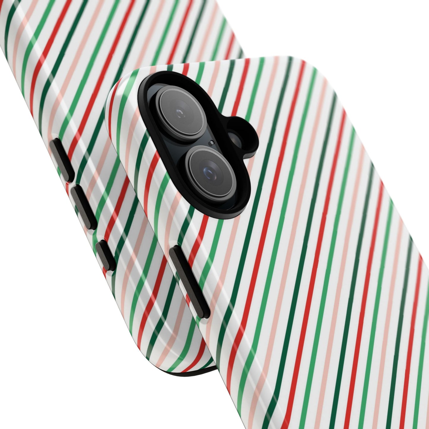 Christmas Diagonal Stripes - iPhone Case