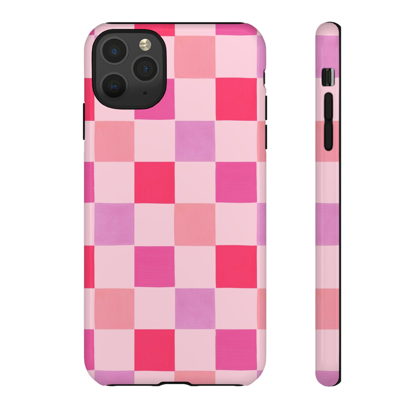 Pink Check Pattern iPhone Case