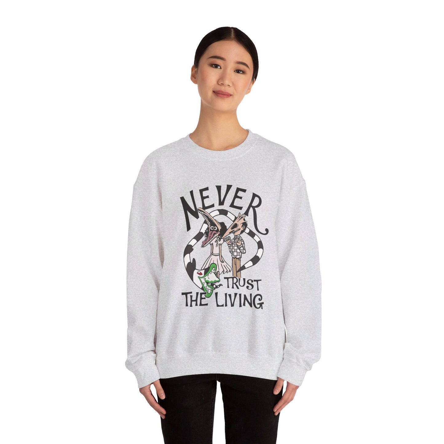 Never Trust The Living - Halloween - Unisex Heavy Blend™ Crewneck Sweatshirt