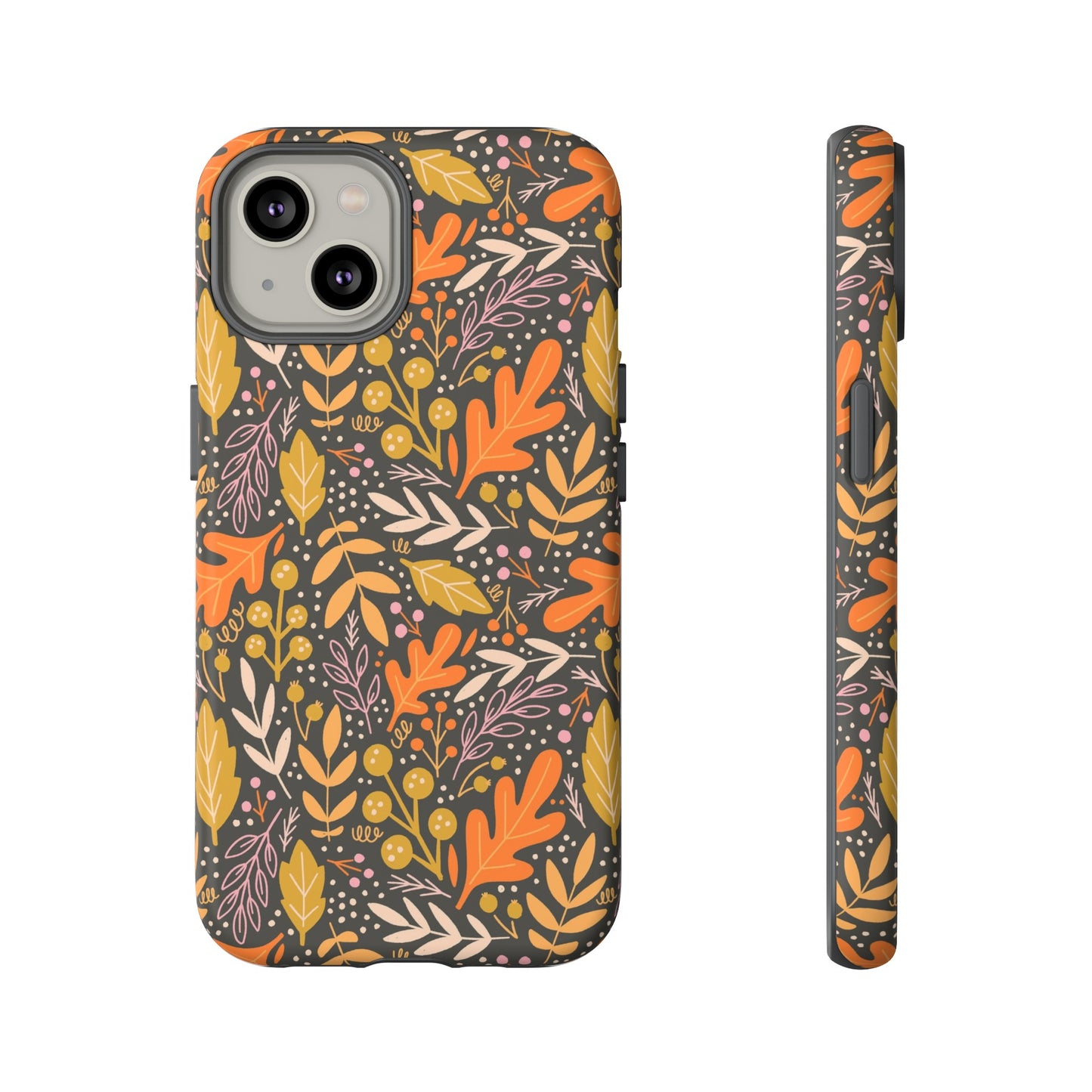 Dark Fall Foliage Leaves - iPhone Case