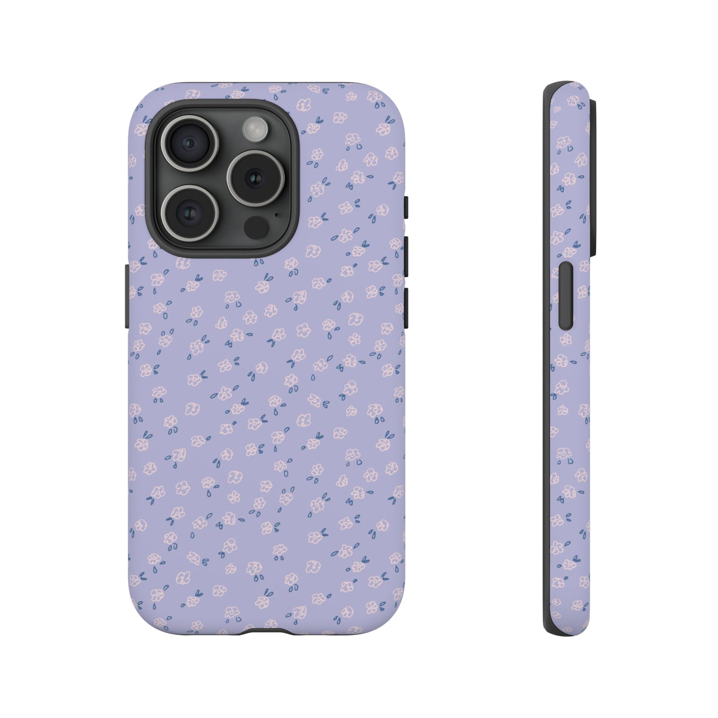 Lavender Flower Scribbles - iPhone Case