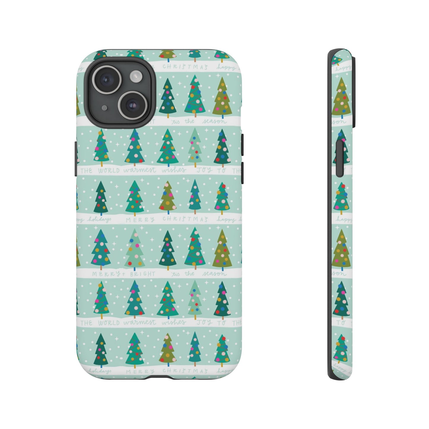 Christmas Trees Row - iPhone Case