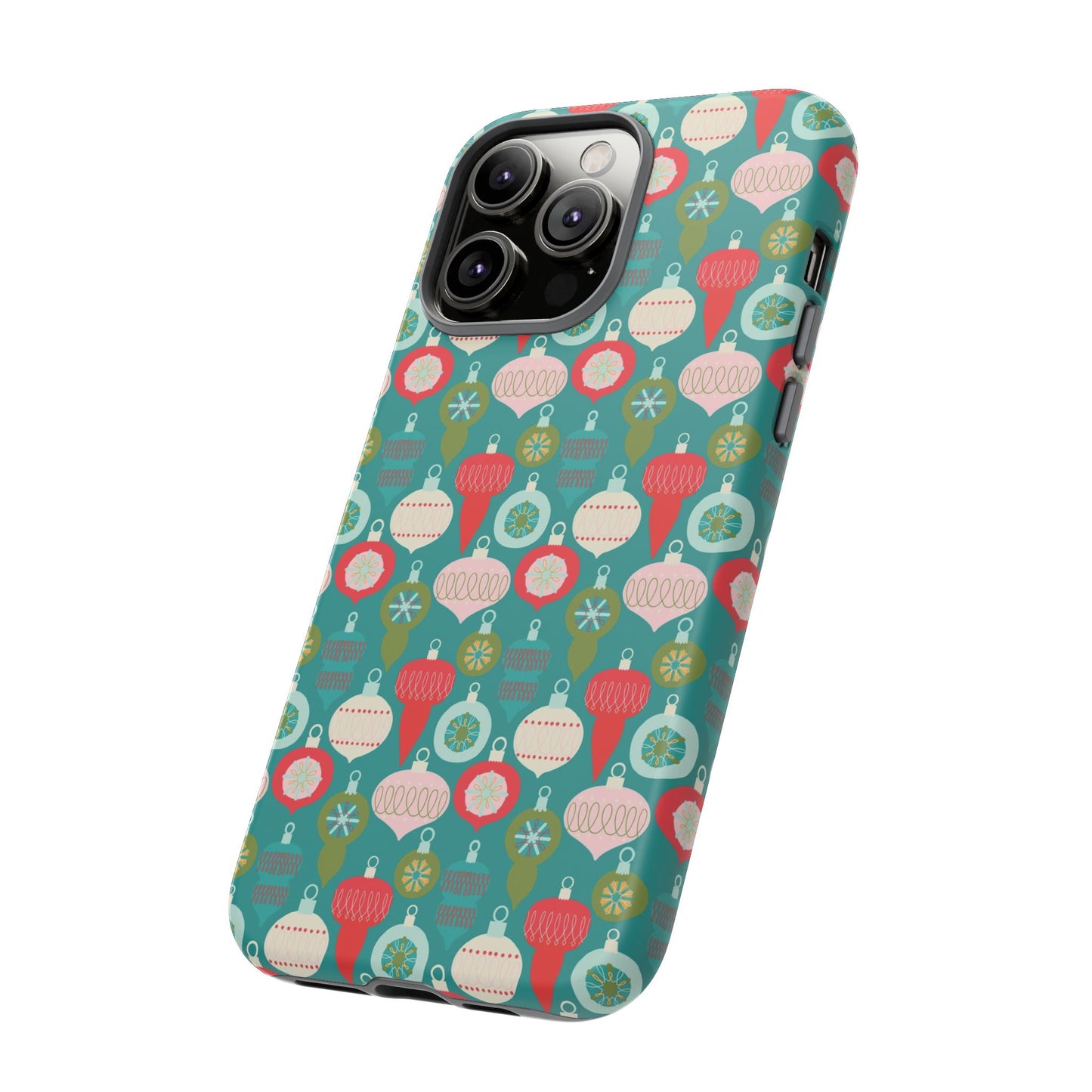 Christmas Ornaments - Green - iPhone Case