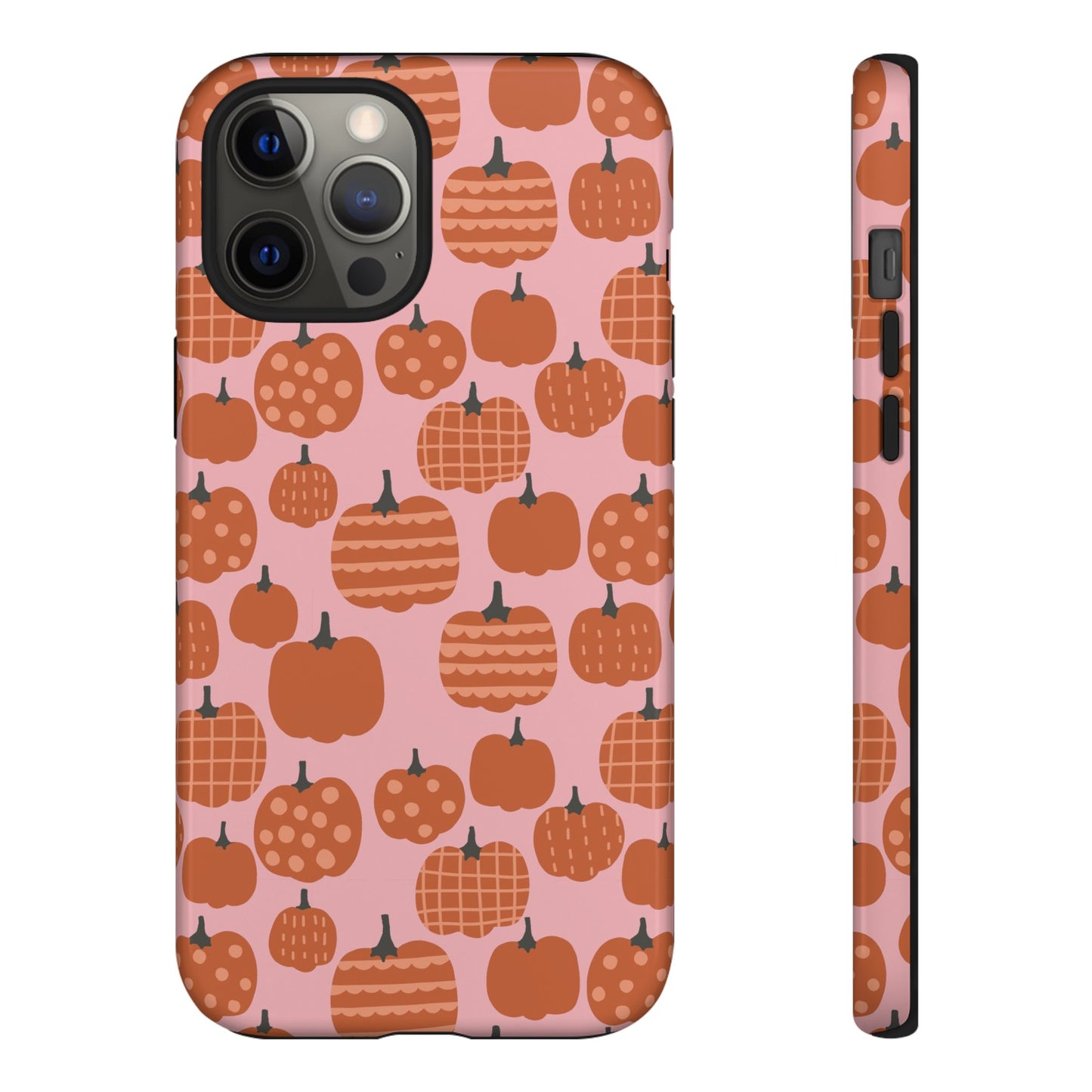 Fall Pumpkins with Pink Background - iPhone Case