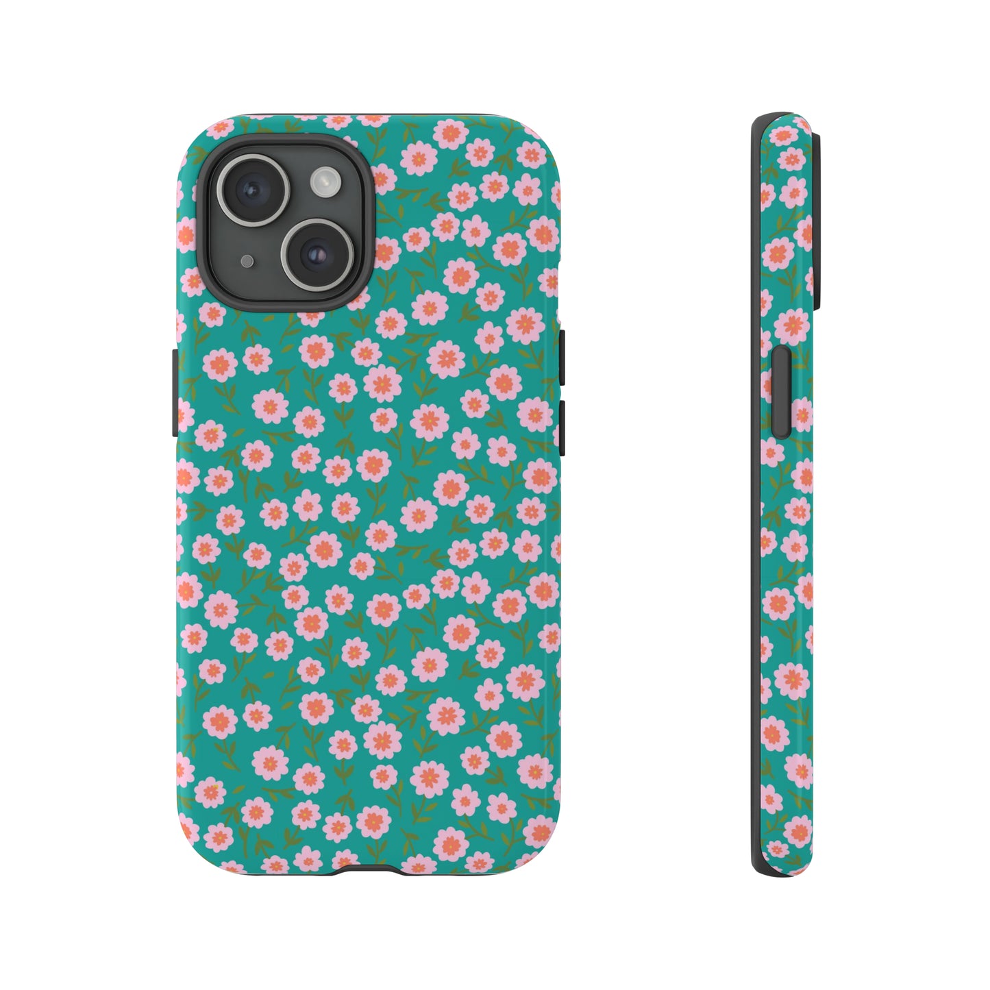 Spring Turquoise Florals - iPhone Case