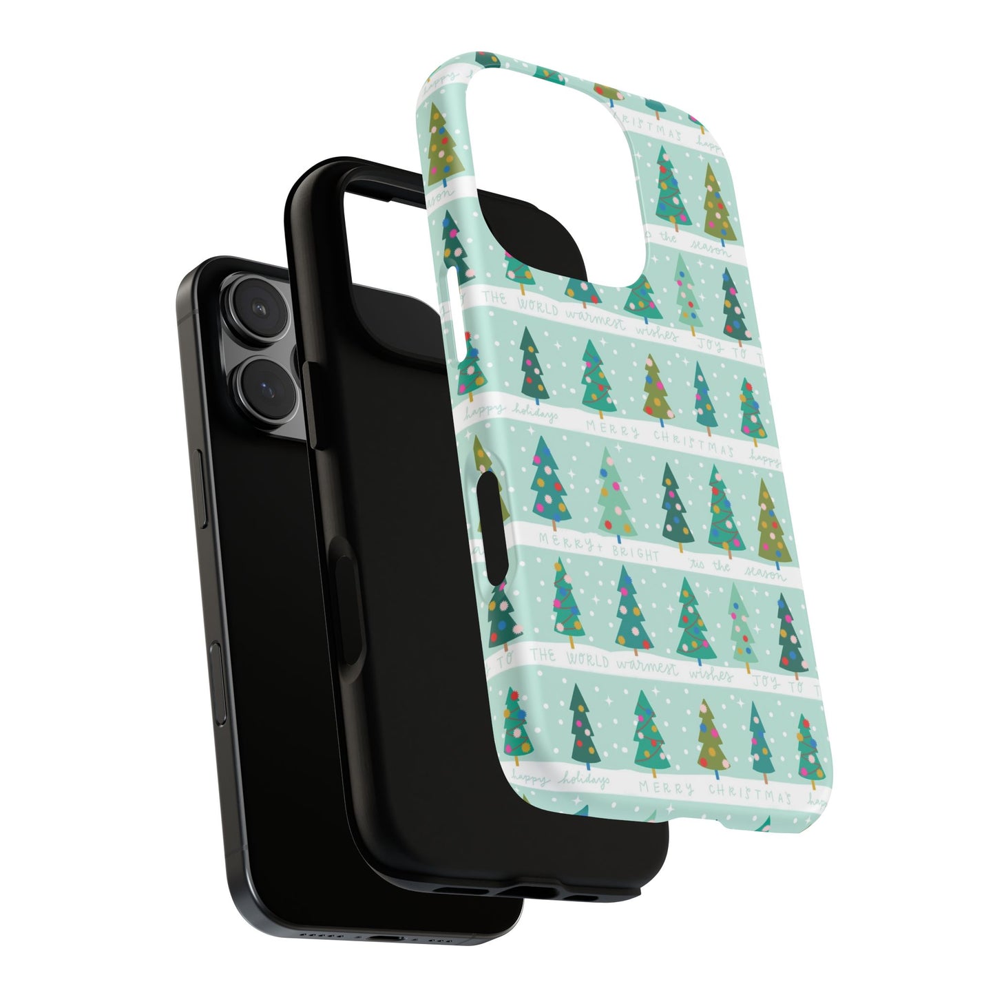 Christmas Trees Row - iPhone Case