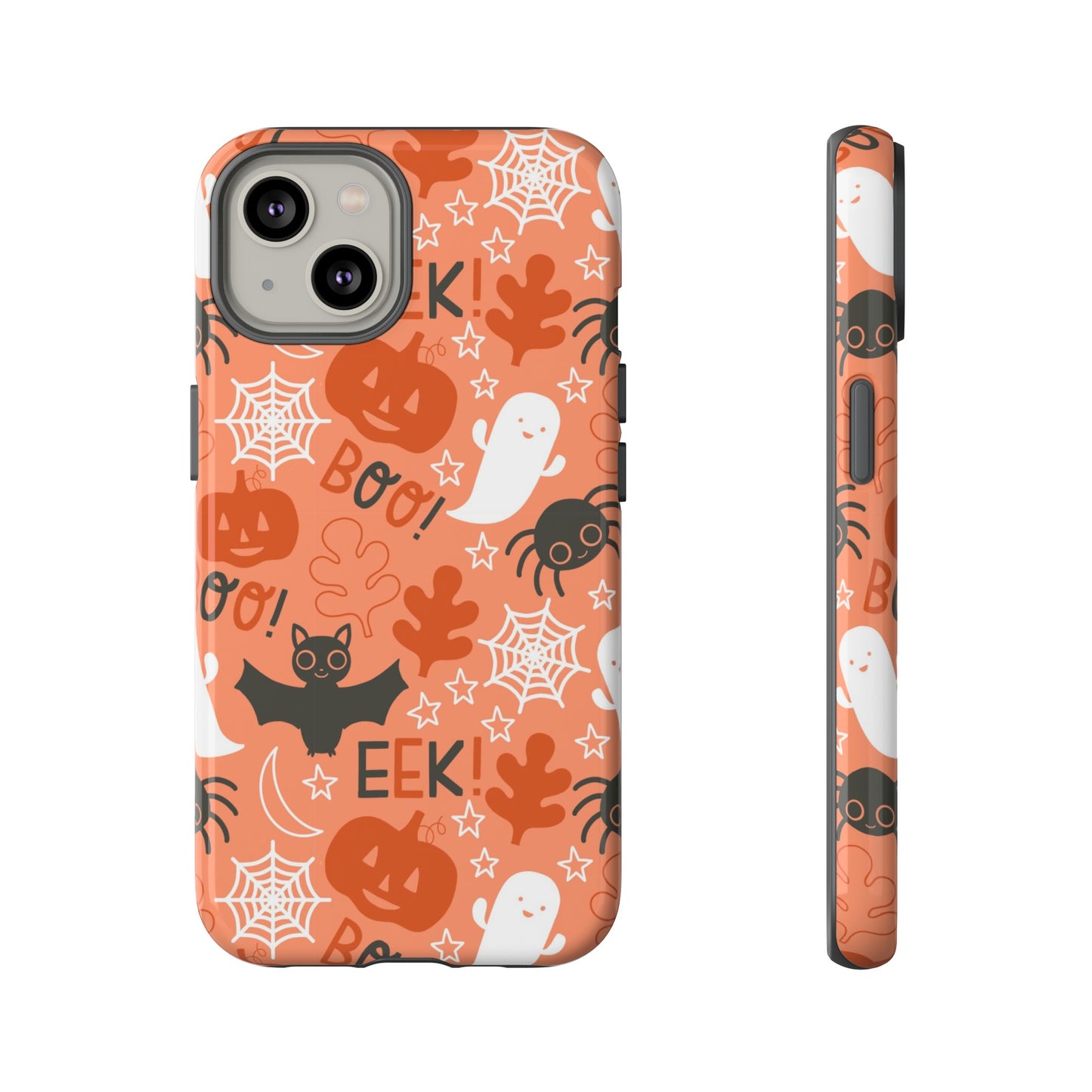 Halloween Doodles - Orange - iPhone Case