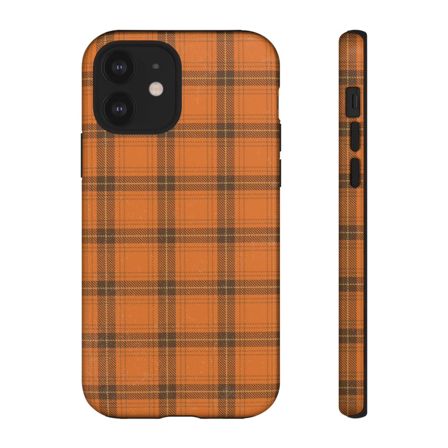 Autumn Orange Plaid - iPhone Case