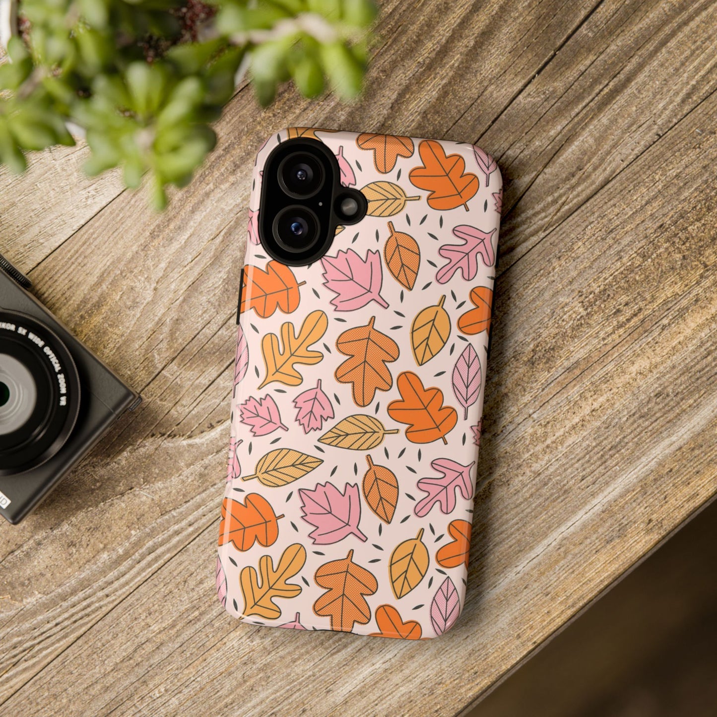Doodled Fall Leaves - iPhone Case