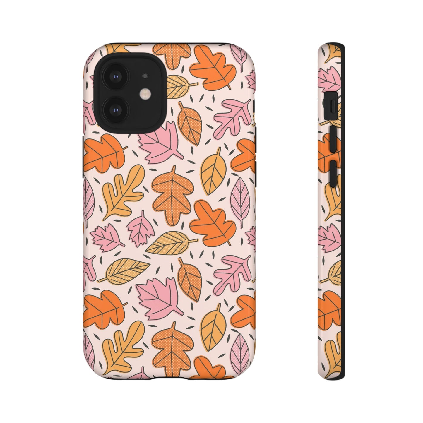 Doodled Fall Leaves - iPhone Case