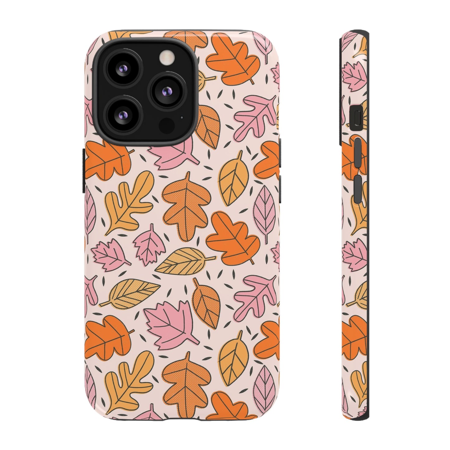 Doodled Fall Leaves - iPhone Case