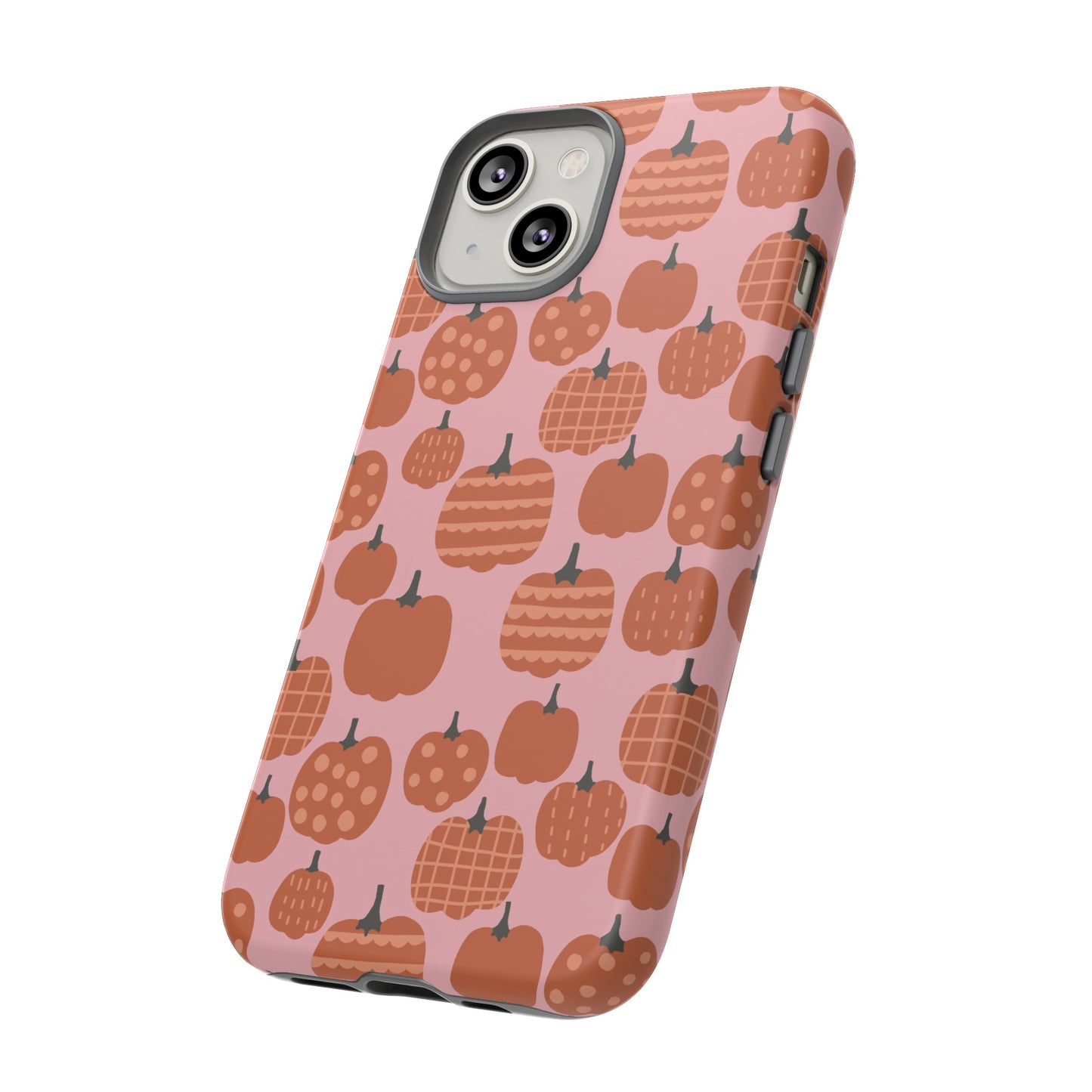 Fall Pumpkins with Pink Background - iPhone Case