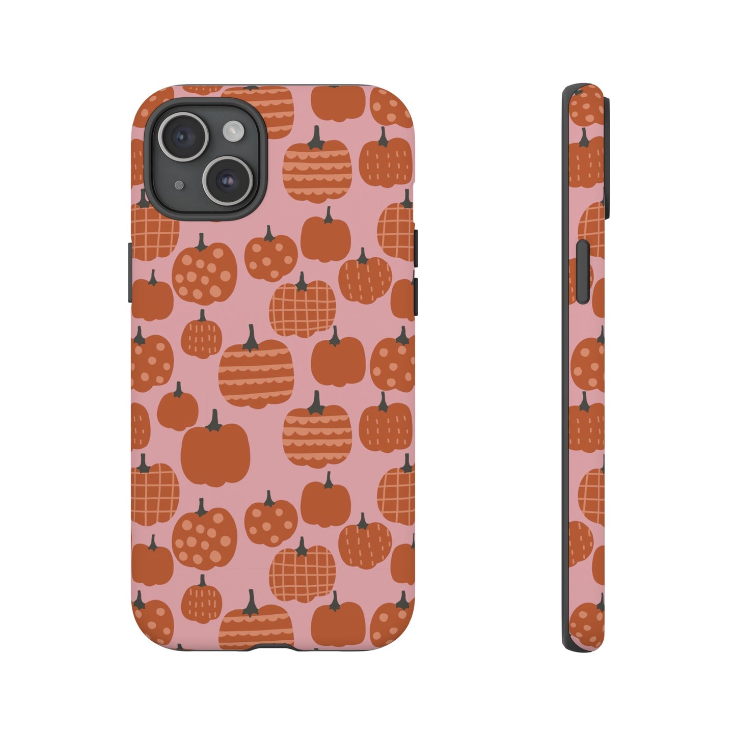 Fall Pumpkins with Pink Background - iPhone Case