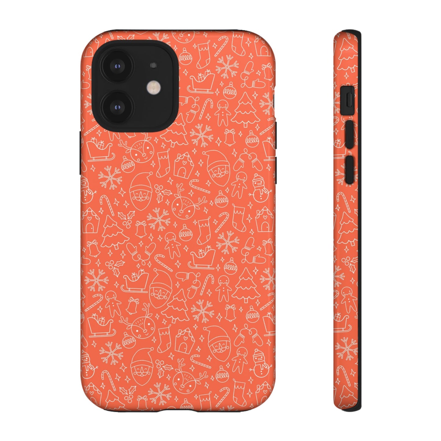 Christmas Doodles - Red - iPhone Case