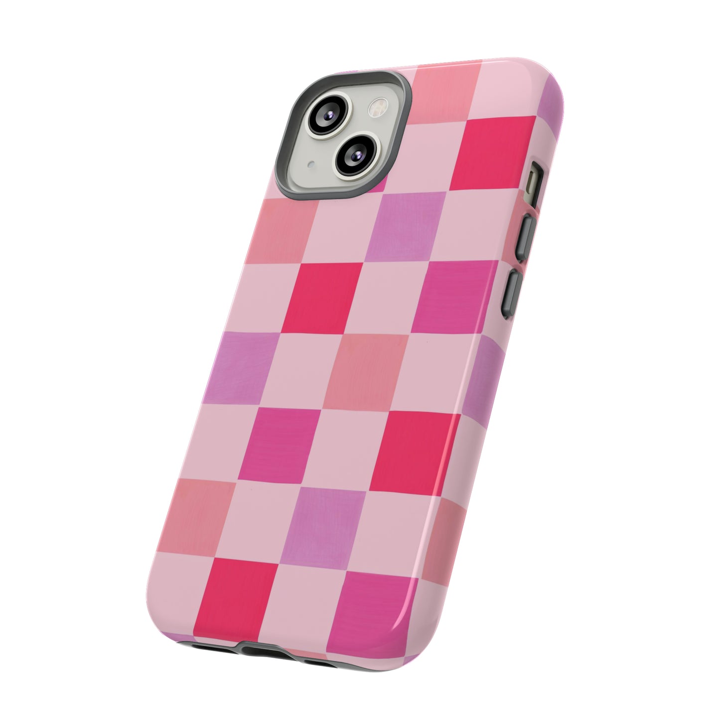 Pink Check Pattern iPhone Case