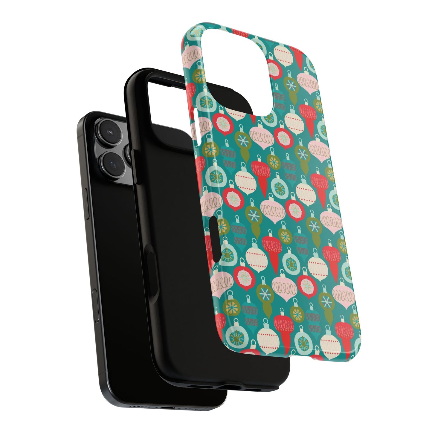 Christmas Ornaments - Green - iPhone Case