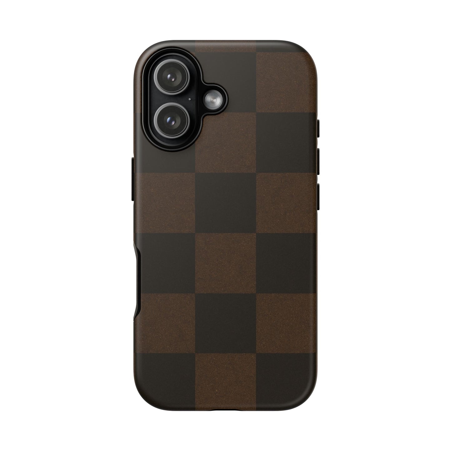 Brown Autumn Checkers - iPhone Case