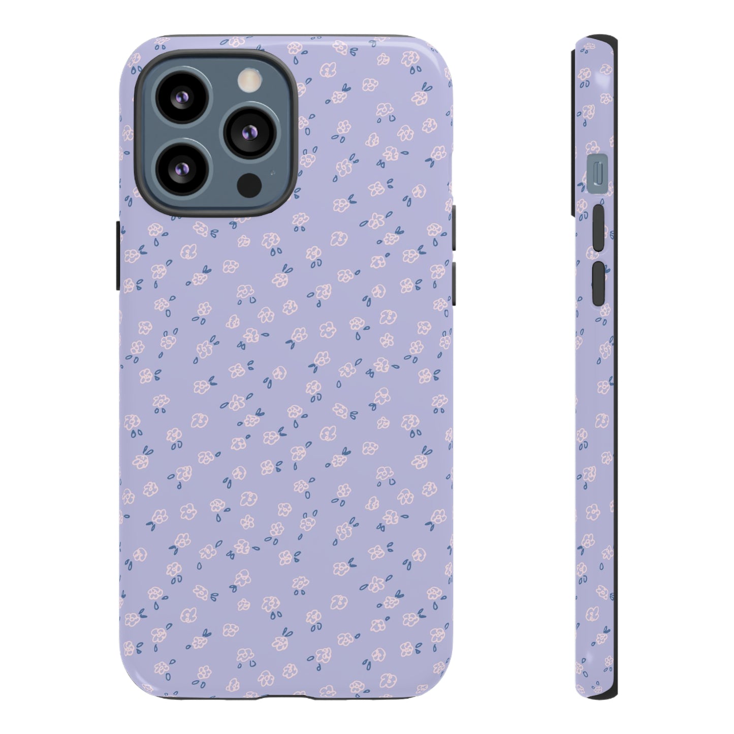 Lavender Flower Scribbles - iPhone Case