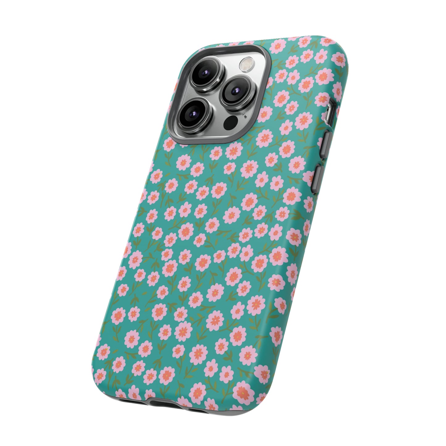 Spring Turquoise Florals - iPhone Case