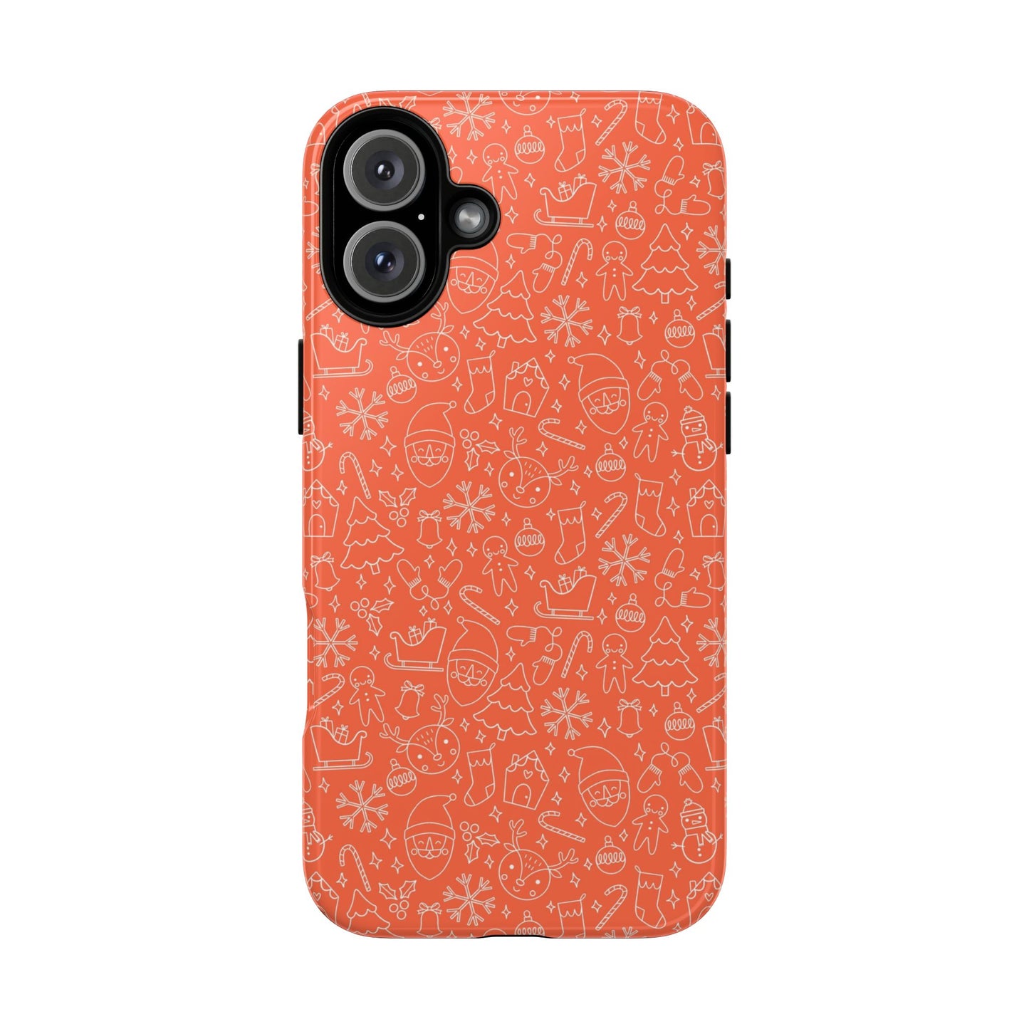 Christmas Doodles - Red - iPhone Case