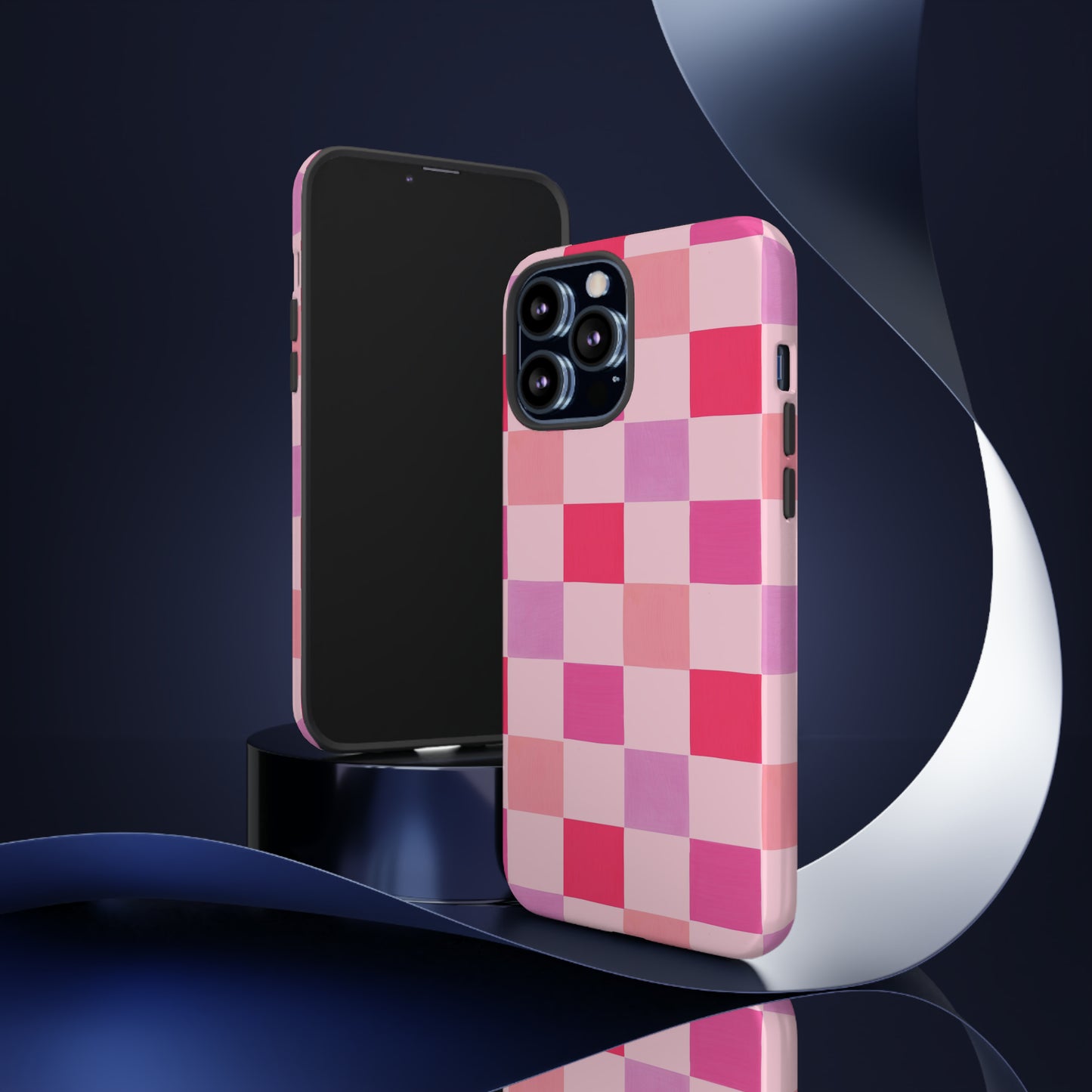 Pink Check Pattern iPhone Case