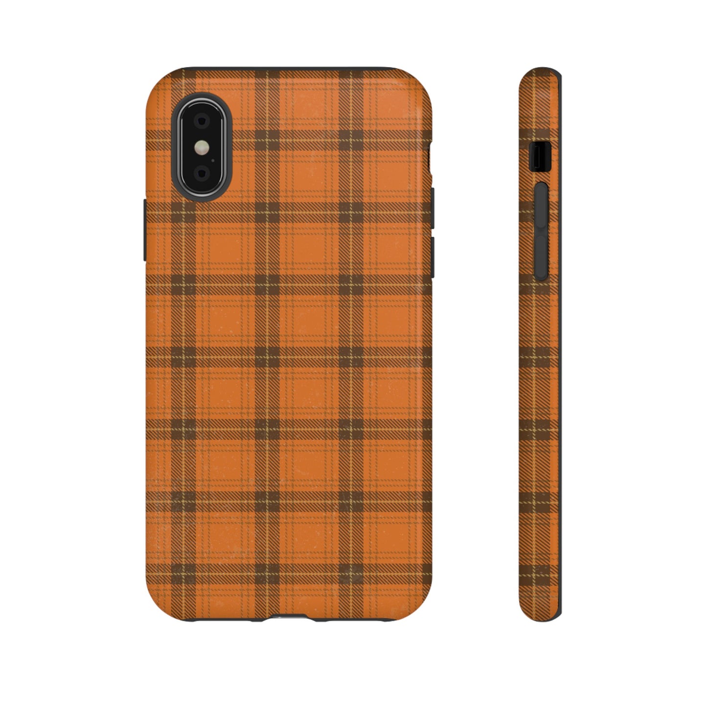 Autumn Orange Plaid - iPhone Case