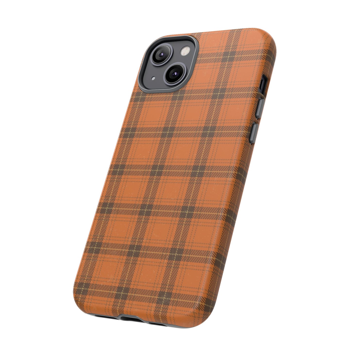 Autumn Orange Plaid - iPhone Case